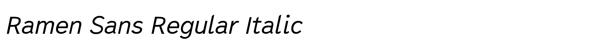 Ramen Sans Regular Italic image